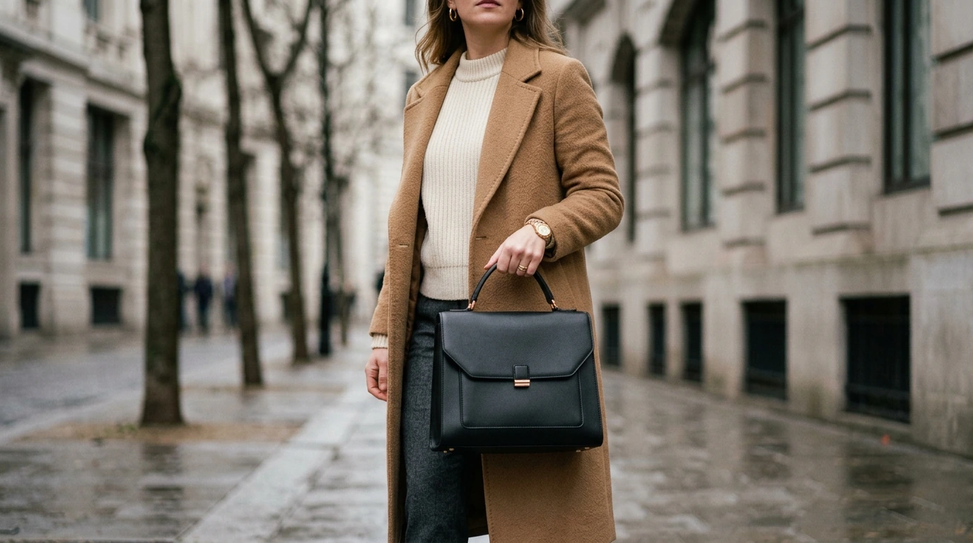 Calvin Klein Black Handbag: Minimal Winter Chic