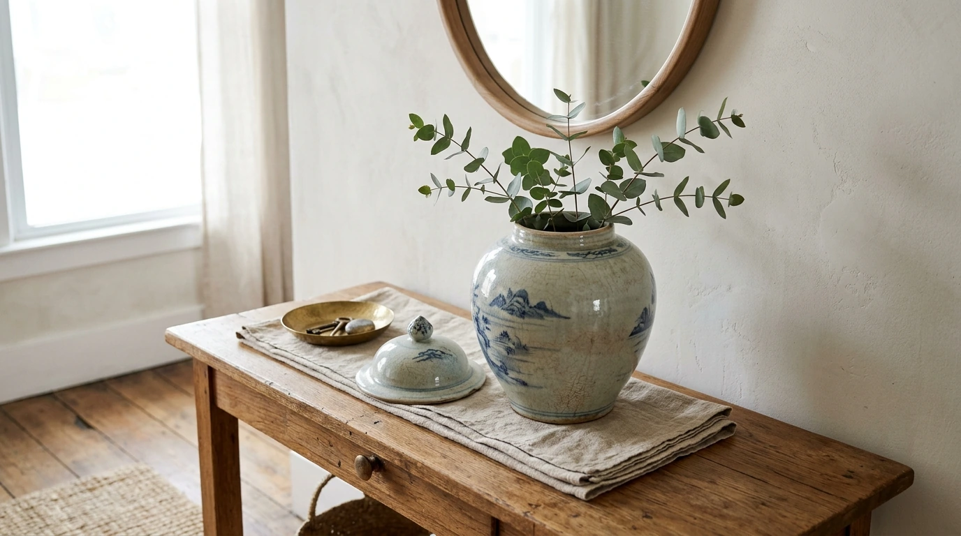 General’s Jar Ceramic Vase: Retro Chinese-Style Decor