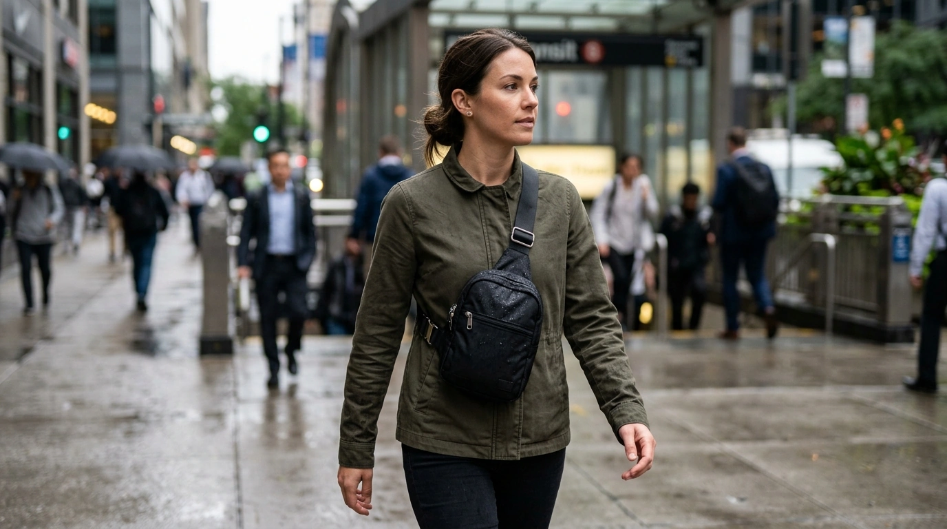 Waterproof Nylon Crossbody Backpack for Busy Days