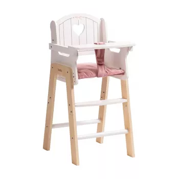Wooden Doll High Chair w/ Cushions & Movable Tray (18-20)